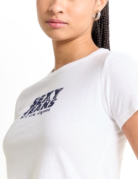 Playera manga corta Sexy Jeans cuello redondo para mujer