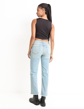 Jeans straight Sexy Jeans corte cintura para mujer