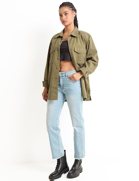 Jeans straight Sexy Jeans corte cintura para mujer