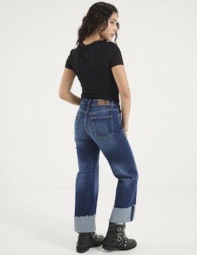 Jeans straight Sexy Jeans SXYJM029 corte cintura alta para mujer