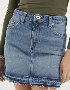 Falda corta Sexy Jeans de mezclilla a la cintura