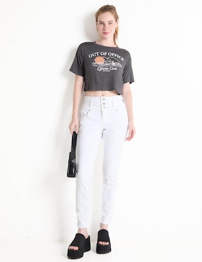 Playera manga corta Sexy Jeans cuello redondo para mujer