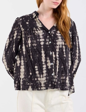 Blusa camisera That's It manga larga para mujer