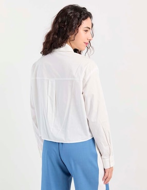 Blusa camisera That's It manga larga para mujer