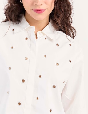 Blusa camisera That's It manga larga para mujer