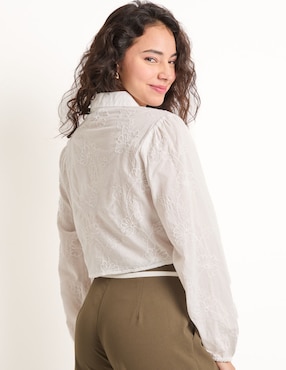 Blusa camisera That's It manga larga para mujer