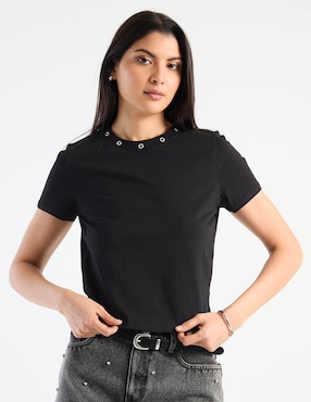 Playera manga corta That's It cuello redondo para mujer