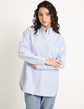 Blusa camisera That's It manga larga para mujer