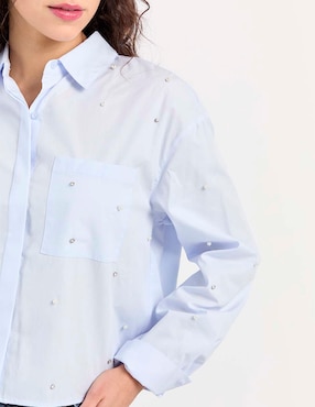 Blusa camisera That's It manga larga para mujer