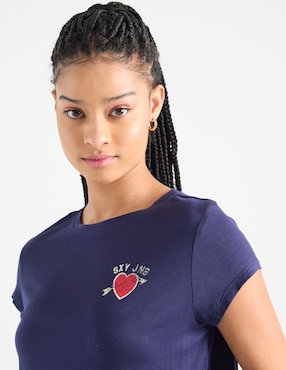 Playera manga corta Sexy Jeans cuello redondo para mujer
