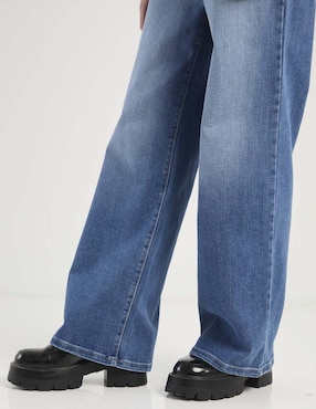 Jeans amplio Sexy Jeans SXYJM038 corte cintura alta para mujer