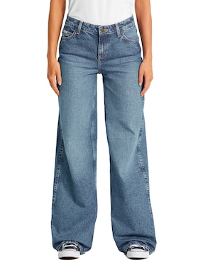 Jeans amplio Guess Jeans w4ba0yd5cc4-gjus corte cintura para mujer
