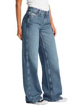 Jeans amplio Guess Jeans w4ba0yd5cc4-gjus corte cintura para mujer
