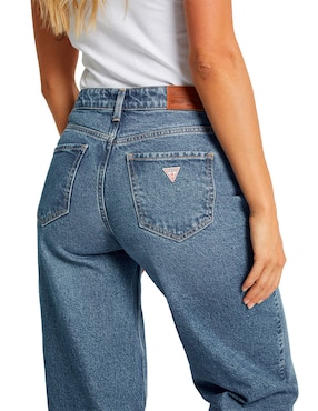 Jeans amplio Guess Jeans w4ba0yd5cc4-gjus corte cintura para mujer