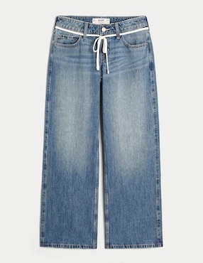 Jeans baggy Hollister corte cadera para mujer