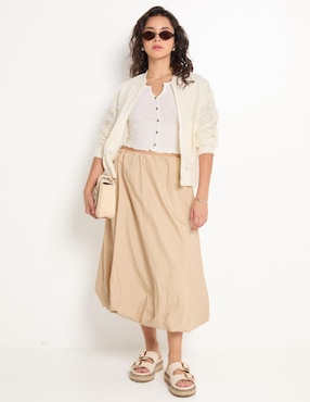 Blusa Coffee Bean manga corta para mujer