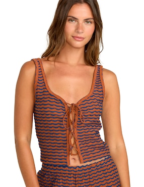 Top Billabong escote medio tirante ancho