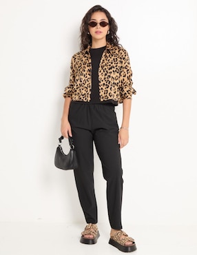 Pantalón Coffee Bean slim para mujer
