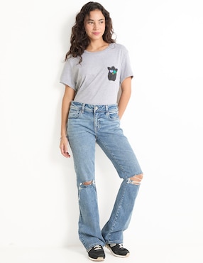 Playera manga corta Furby cuello redondo para mujer
