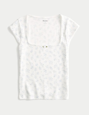 Playera manga corta Hollister para mujer
