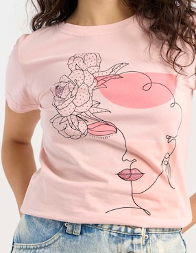 Playera manga corta Biography cuello redondo para mujer