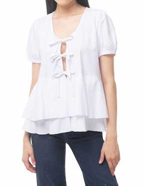 Blusa Sarah Bustani manga corta para mujer