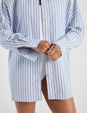 Blusa camisera That's It manga larga para mujer