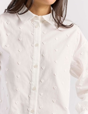Blusa camisera That's It manga larga para mujer