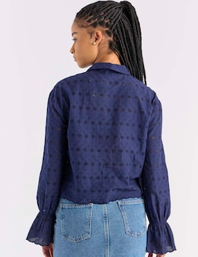 Blusa camisera That's It manga larga para mujer
