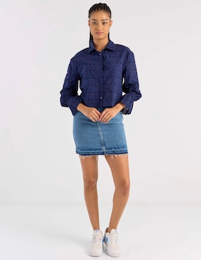 Blusa camisera That's It manga larga para mujer