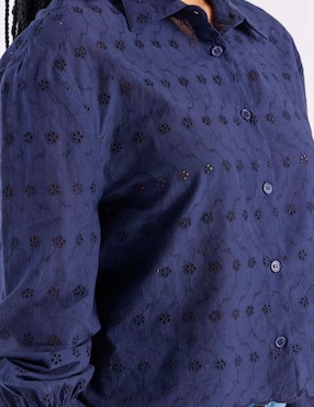 Blusa camisera That's It manga larga para mujer