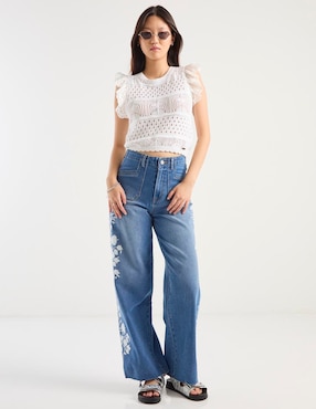 Jeans amplio That's It cintura alta para mujer