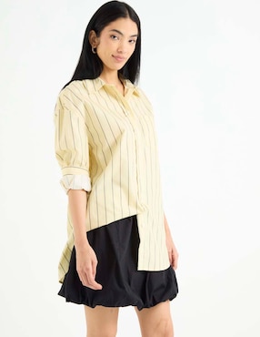 Blusa camisera That's It manga larga para mujer