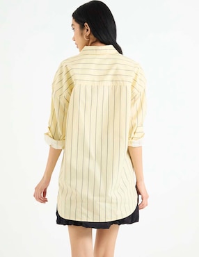 Blusa camisera That's It manga larga para mujer