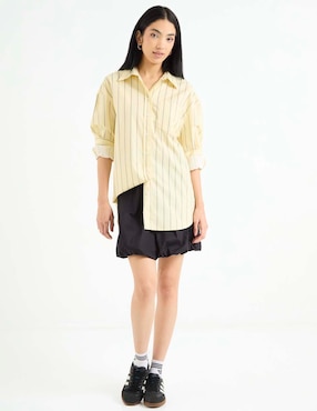 Blusa camisera That's It manga larga para mujer