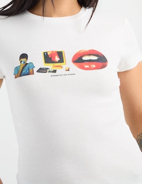 Playera manga corta That's It cuello redondo para mujer