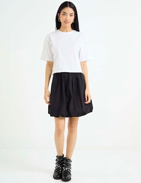 Playera manga corta That's It cuello redondo para mujer