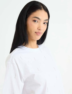 Playera manga corta That's It cuello redondo para mujer