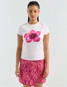 Playera manga corta That's It cuello redondo para mujer