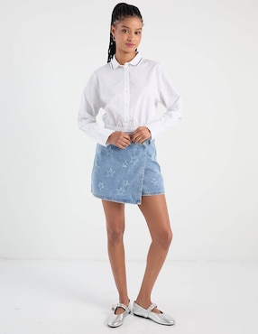 Falda short That's It de mezclilla a la cintura