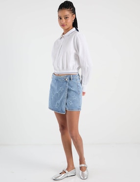 Falda short That's It de mezclilla a la cintura