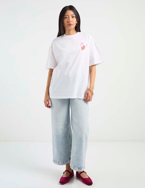 Playera manga corta That's It cuello redondo para mujer