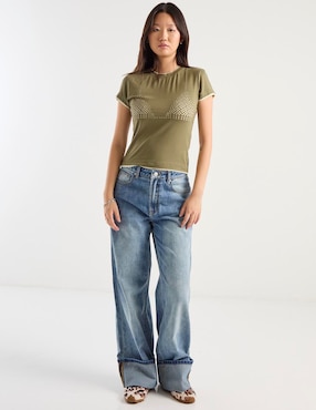 Jeans bota That's It corte cintura para mujer
