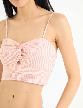 Top That'S It escote corazón tirante ajustable
