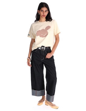 Playera manga corta PPAAYYSS Me & My Friends cuello redondo para mujer