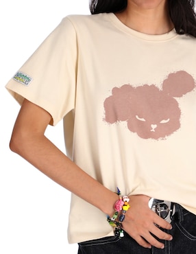 Playera manga corta PPAAYYSS Me & My Friends cuello redondo para mujer