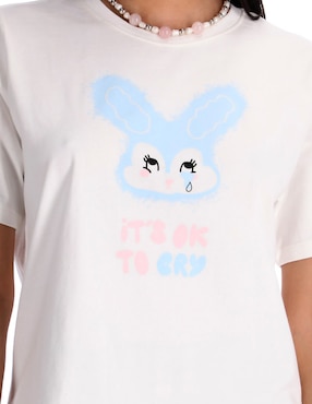 Playera manga corta PPAAYYSS Me & My Friends cuello redondo para mujer