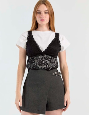Falda short Salsa a la cintura