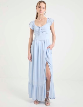 Vestido largo casual Hollister para mujer