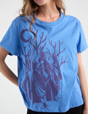 Playera manga corta Tee Bar Disney cuello redondo para mujer